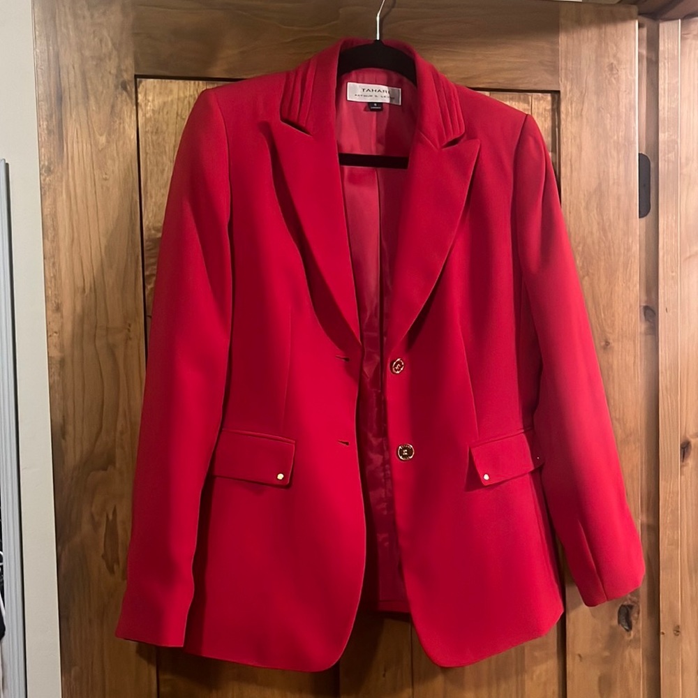 Red Blazer by TAHARI ASL